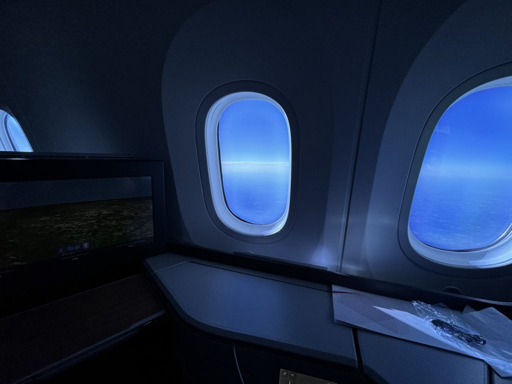 Dimmable windows on a 787-9 Dreamliner