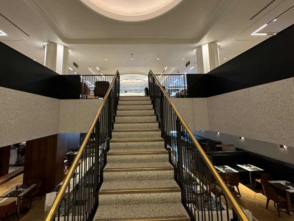 Staircase in the Qantas London Lounge