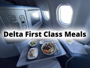 Delta First Class Meals with Descriptions