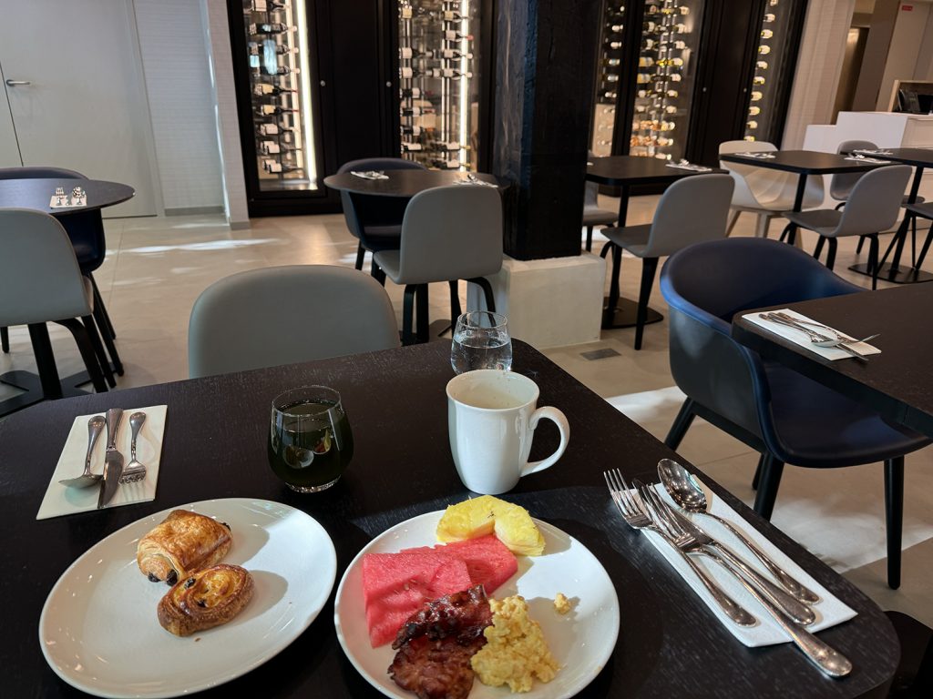 Breakfast and coffee at Hilton Garden Inn Paris La Villette