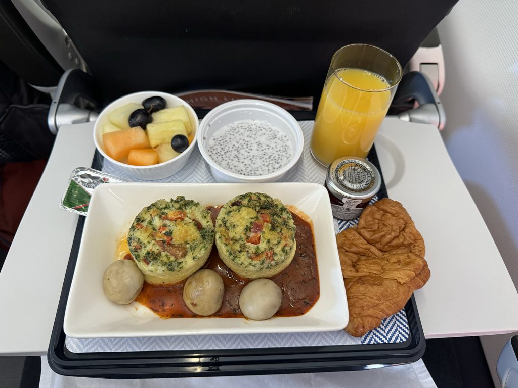 Breakfast on British Airways from Cairo to London