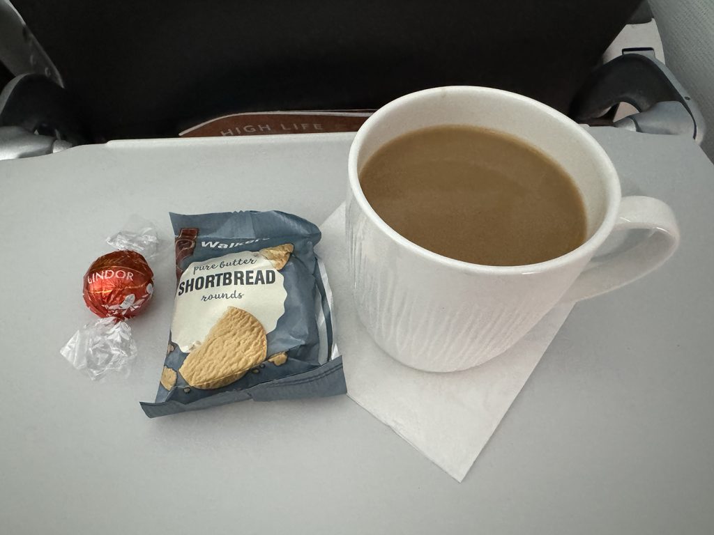 Coffee in Club Europe on British Airways