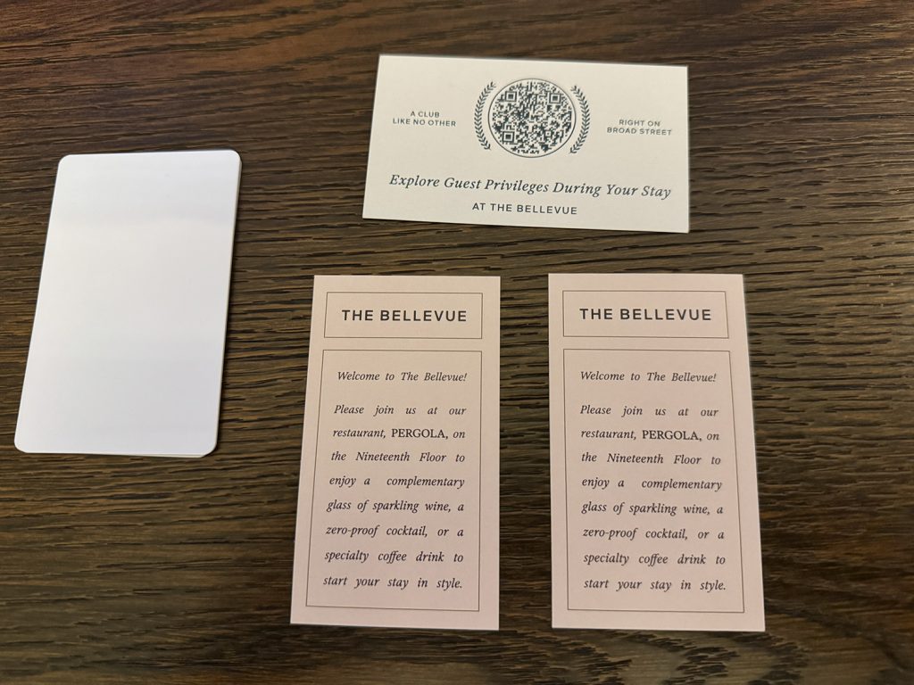 The Bellevue Hotel room key