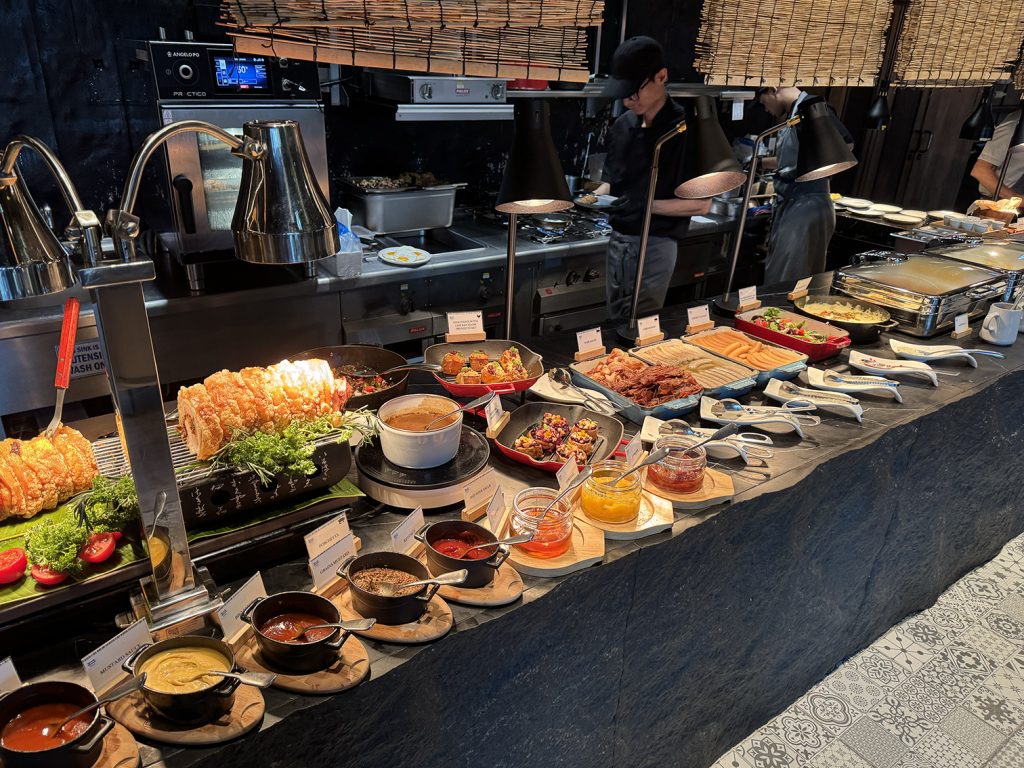 Kimpton Maa-Lai Bangkok breakfast buffet crispy pork